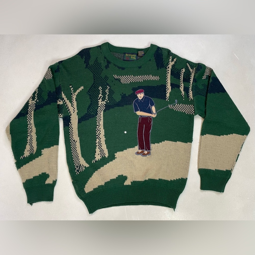 Golf Crewneck Sweater - Green